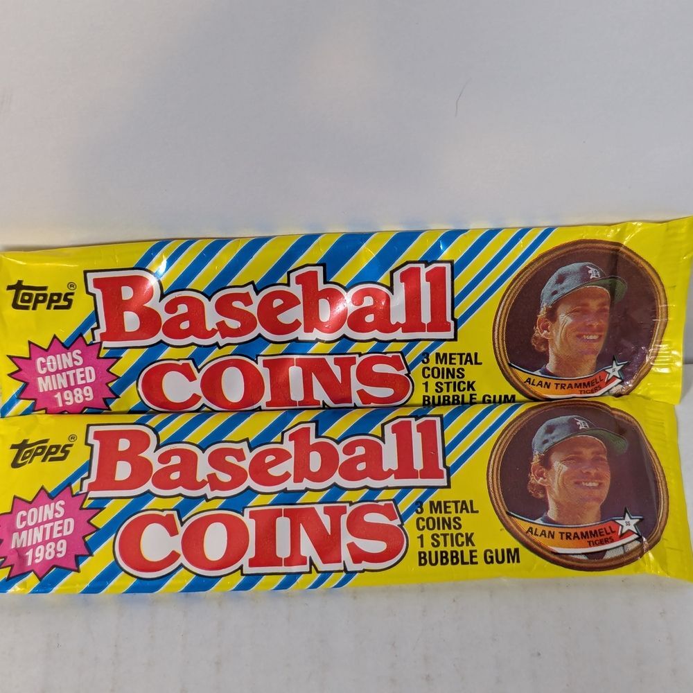 1989 Topps Baseball Coins Pack Lot Of 2 Packs